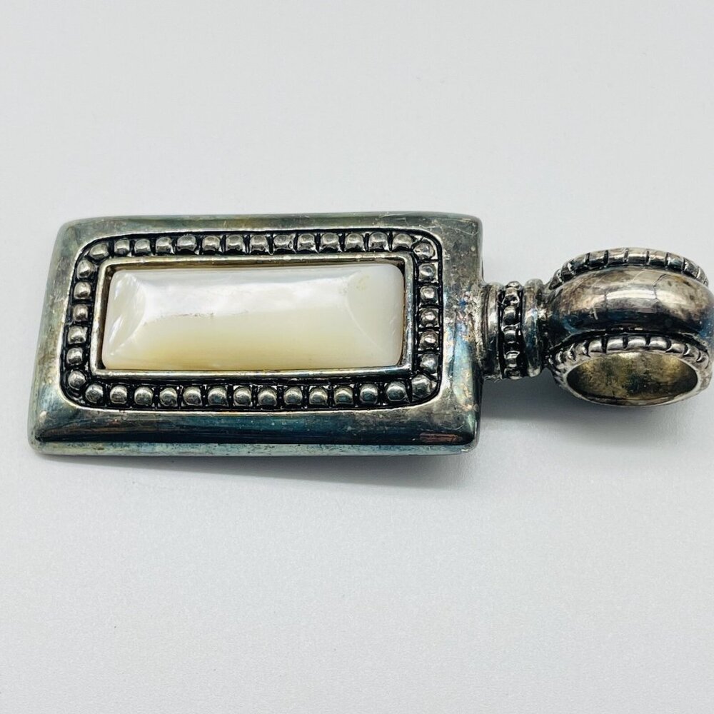 Premier Designs Silver Tone Rectangular Mother Of… - image 4